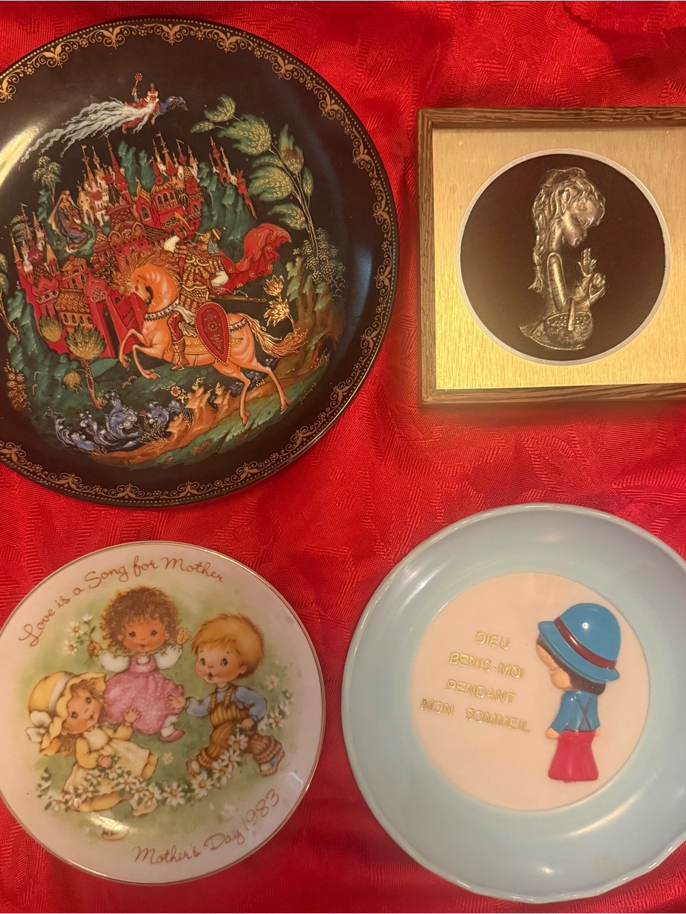 Vintage Decorative Collector Plates - Blue, Black, Multi - Various Brand